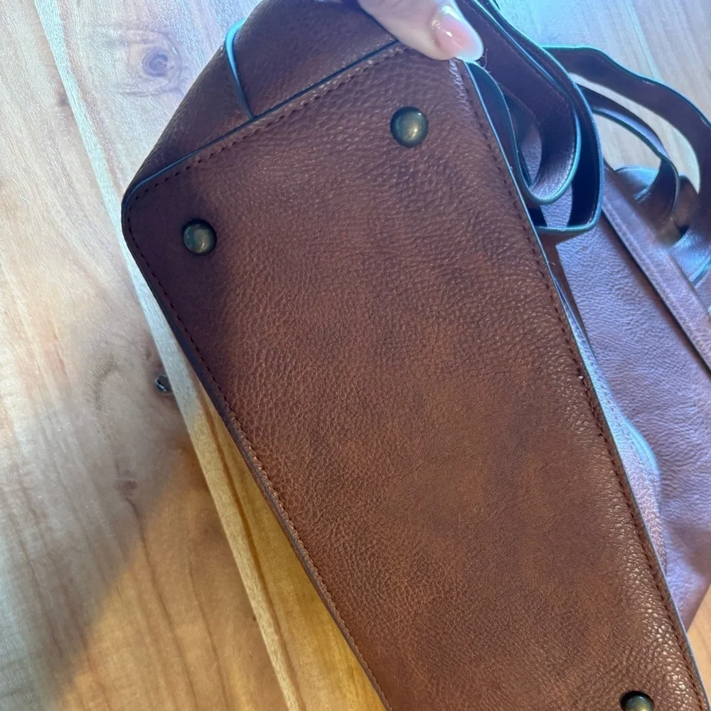 Elegant Embossed Leather Backpack